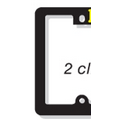 Plastic License Plate Frames w/ Direct Imprint (1"x8" Top Panel)